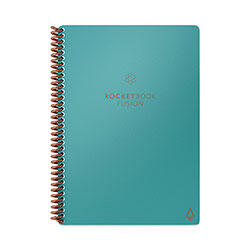 Rocketbook Fusion Smart Notebook, Seven Page Formats, Teal Cover, 11 x 8.5, 21 Sheets