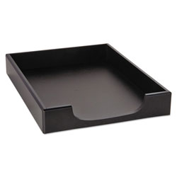Rolodex Wood Tones Desk Tray, 1 Section, Letter Size Files, 8.5 in x 11 in, Black