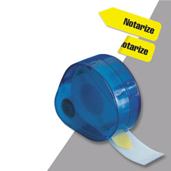Redi-Tag/B. Thomas Enterprises Arrow Message Page Flags in Dispenser,  inNotarize in, Yellow, 120 Flags/Dispenser