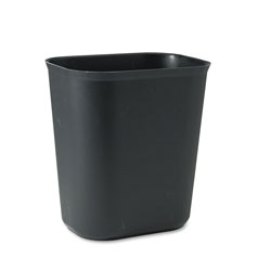 Rubbermaid Black Fiberglass Fire-Safe Trash Can, 3.5 Gallon, Rectangle