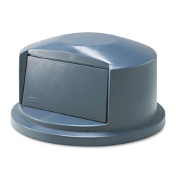Rubbermaid BRUTE Dome Top Swing Door Lid for 32 gal Waste Containers, Plastic, Gray (2637-88GY)