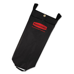 Rubbermaid Fabric Cleaning Cart Bag, 26 gal, 17.5 in x 33 in, Black