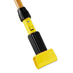 Rubbermaid Gripper Hardwood Mop Handle, 1 1/8 dia x 60, Natural/Yellow (H216RUB)