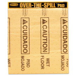 Rubbermaid Over-The-Spill Pad Tablet with Medium Spill Pads, Yellow, 22/Pack (4254YL)