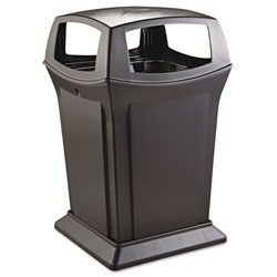 Rubbermaid Ranger Fire-Safe Container, Square, Structural Foam, 45 gal, Black (RCP9173-88BLA)