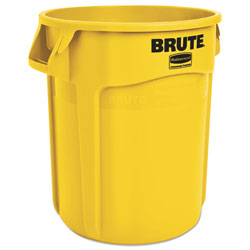 Rubbermaid Round Brute Container, Plastic, 20 gal, Yellow (2620YL)