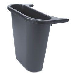 Rubbermaid Saddle Basket Recycling Bin, Rectangular, Black (552950BK)