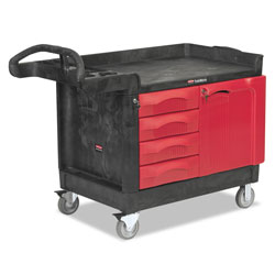 Rubbermaid TradeMaster Cart, 750-lb Capacity, One-Shelf, 26.25w x 49d x 38h, Black (RCP4533-88BLA)