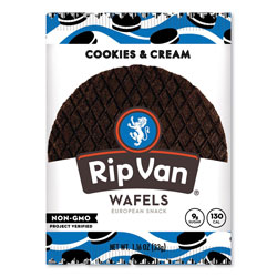 Rip Van® Wafels - Single Serve, Cookies and Cream, 1.16 oz Pack, 12/Box