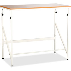 Safco Standing Height Desk, 48w x 24d x 50h, Beech/Cream