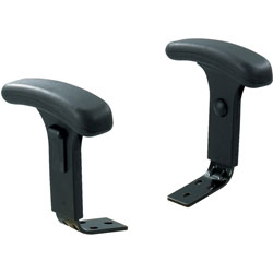 Safco Height Adjustable T-Pad Arms for Safco Uber Big and Tall Chairs, Black
