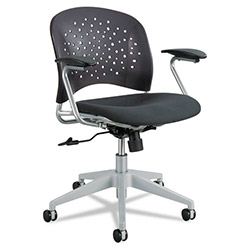 Safco Rêve Series Task Chair, Round Plastic Back, Polyester Seat, Black Seat/Back