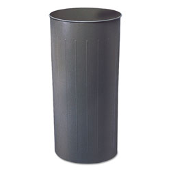 Safco Round Wastebasket, Steel, 22gal, Charcoal