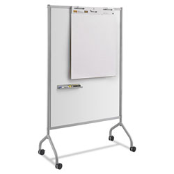 Safco Impromptu Magnetic Whiteboard Collaboration Screen, 42w x 21.5d x 72h, Gray/White