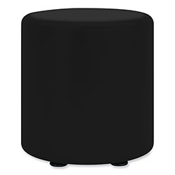Safco Learn Cylinder Vinyl Ottoman, 15 in dia x 18 inh, Black