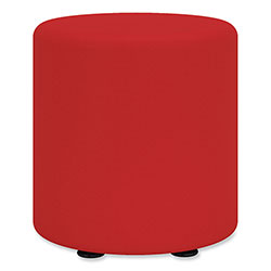 Safco Learn Cylinder Vinyl Ottoman, 15 in dia x 18 inh, Red