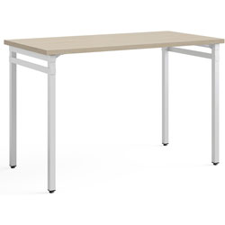 Safco Ready Home Office Desk, 45.5 in x 23.5 in to 29.5 in, Beige/White, Ships in 1-3 Business Days