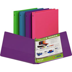 Samsill Round Ring Binder, 1 in Capacity, Assorted Colors