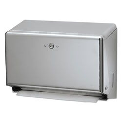 San Jamar Mini C-Fold/Multifold Towel Dispenser, Chrome, 11 1/8 x 3 7/8 x 7 7/8 (T1950XC)