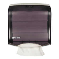 San Jamar Ultrafold Fusion C-Fold & Multifold Towel Dispenser, 11 1/2x5 1/2x11 1/2, Black (SANT1755TBK)