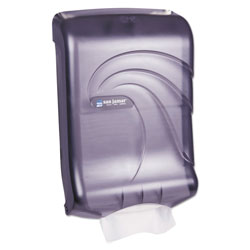 San Jamar Ultrafold Multifold/C-Fold Towel Dispenser, Oceans, Black, 11 3/4 x 6 1/4 x 18 (T1790TBK)