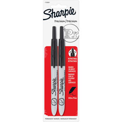 Sharpie® Markers, Retractable, Ultra Fine, 12BX, Black