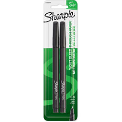 Sharpie® Pen, Permanent, Fine Point, 2/PK, Black