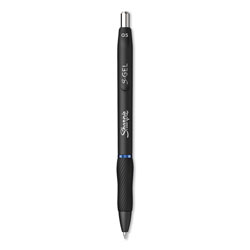 Sharpie® S-Gel Retractable Gel Pen, Fine 0.5 mm, Blue Ink, Black Barrel, Dozen