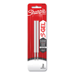 Sharpie® S-Gel 0.7 mm Pen Refills, Medium Point, Black Ink, 2/Pack