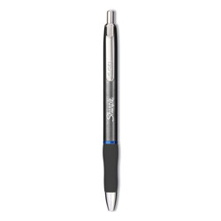 Sharpie® S-Gel Premium Metal Barrel Gel Pen, Retractable, Medium 0.7 mm, Blue Ink, Gun Metal Gray Barrel, Dozen