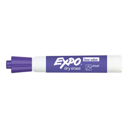 Expo® Low-Odor Dry-Erase Marker, Broad Chisel Tip, Purple
