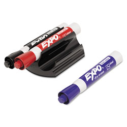Expo® Magnetic Clip Eraser, Broad Chisel Tip, Assorted Colors, 3/Set