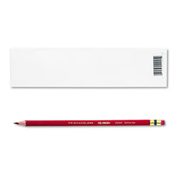 Prismacolor Col-Erase Pencil with Eraser, 0.7 mm, 2B (#1), Carmine Red Lead, Carmine Red Barrel, Dozen (SAN20045)