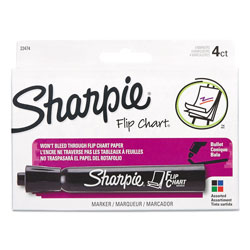 Sharpie® Flip ChartMarker, Broad Bullet Tip, Assorted Colors, 4/Set (SAN22474)