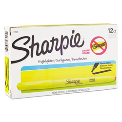 Sharpie® Pocket Style Highlighters, Chisel Tip, Fluorescent Yellow, Dozen (SAN27025)