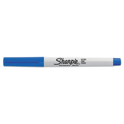 Sharpie® Ultra Fine Tip Permanent Marker, Extra-Fine Needle Tip, Blue, Dozen (SAN37003)