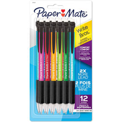 Papermate® Write Bros. Classic Mechanical Pencils, #2 Lead, 0.7 mm Lead Diameter, 12/Dozen
