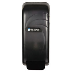 San Jamar Oceans Universal Liquid Soap Dispenser, 800 mL, 4.5 in x 4.38 in x 10.5 in, Black