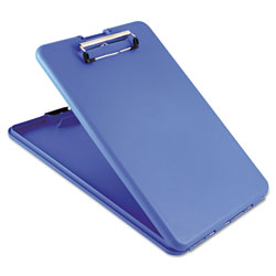 Saunders SlimMate Storage Clipboard, 1/2 in Clip Capacity, Holds 8 1/2 x 11 Sheets, Blue