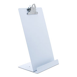 Saunders Free Standing Clipboard and Tablet Stand, 1 in Clip Capacity, Holds 6.5 x 11, White