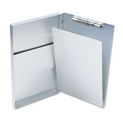 Saunders Snapak Aluminum Side-Open Forms Folder, 1/2" Clip Cap, 8 1/2 x 14 Sheets, Silver (SAU10519)