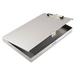 Saunders Tuffwriter Recycled Aluminum Storage Clipboard, 1/2 in Clip, 8 1/2 x 12, Gray