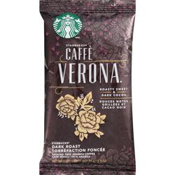 Starbucks Caffe Verona Dark Ground Coffee Pouch, Caffe Verona, Roasty Sweet, Dark Cocoa, Dark, 2.5 oz Per Pouch