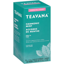 Starbucks Harmonic Mint Herbal Tea, Herbal Tea, Harmonic Mint, Peppermint, Spearmint, Lemon, Verbena, 1.1 oz, 24/Box