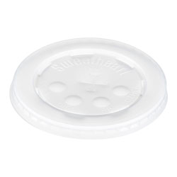 Solo Polystyrene Cold Cup Lids, 16-24 oz Cups, Translucent, 125/Pack, 16 Packs/Carton