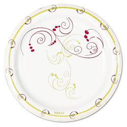 Solo Design Disposable 6 in Paper Plates, Symphony Design, 8 Packs of 125