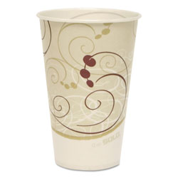 Solo Symphony Treated-Paper Cold Cups, 12oz, White/Beige/Red, 100/Bag, 20 Bags/Carton