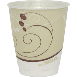 Solo Symphony Trophy Poly Hot Cups - 8 fl oz - 100 / Pack - Beige - Poly, Polyethylene - Hot Drink, Cold Drink, Coffee, Tea, Cocoa