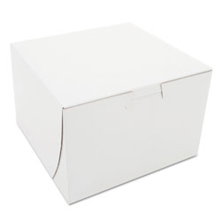 SCT Non-Window Bakery Boxes, Paperboard, 6 x 6 x 4, White, 250/Bundle