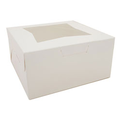 SCT Window Bakery Boxes, 10w x 10d x 5h, White, 150/Carton